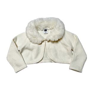 Janie And Jack Faux Fur Sweater Size 6-12m